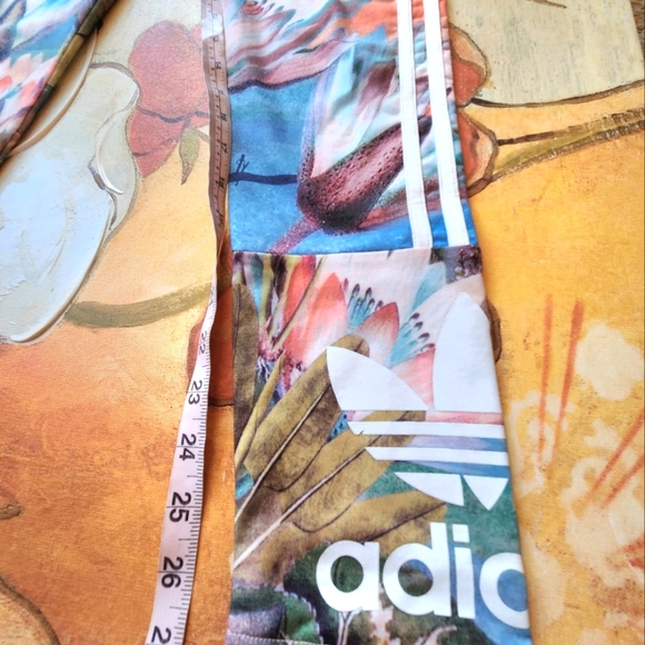 ADIDAS x Farm RIO Collectible Lotus Gorgeous Floral 3 Stripes Logo Leggings S - Picture 15 of 16